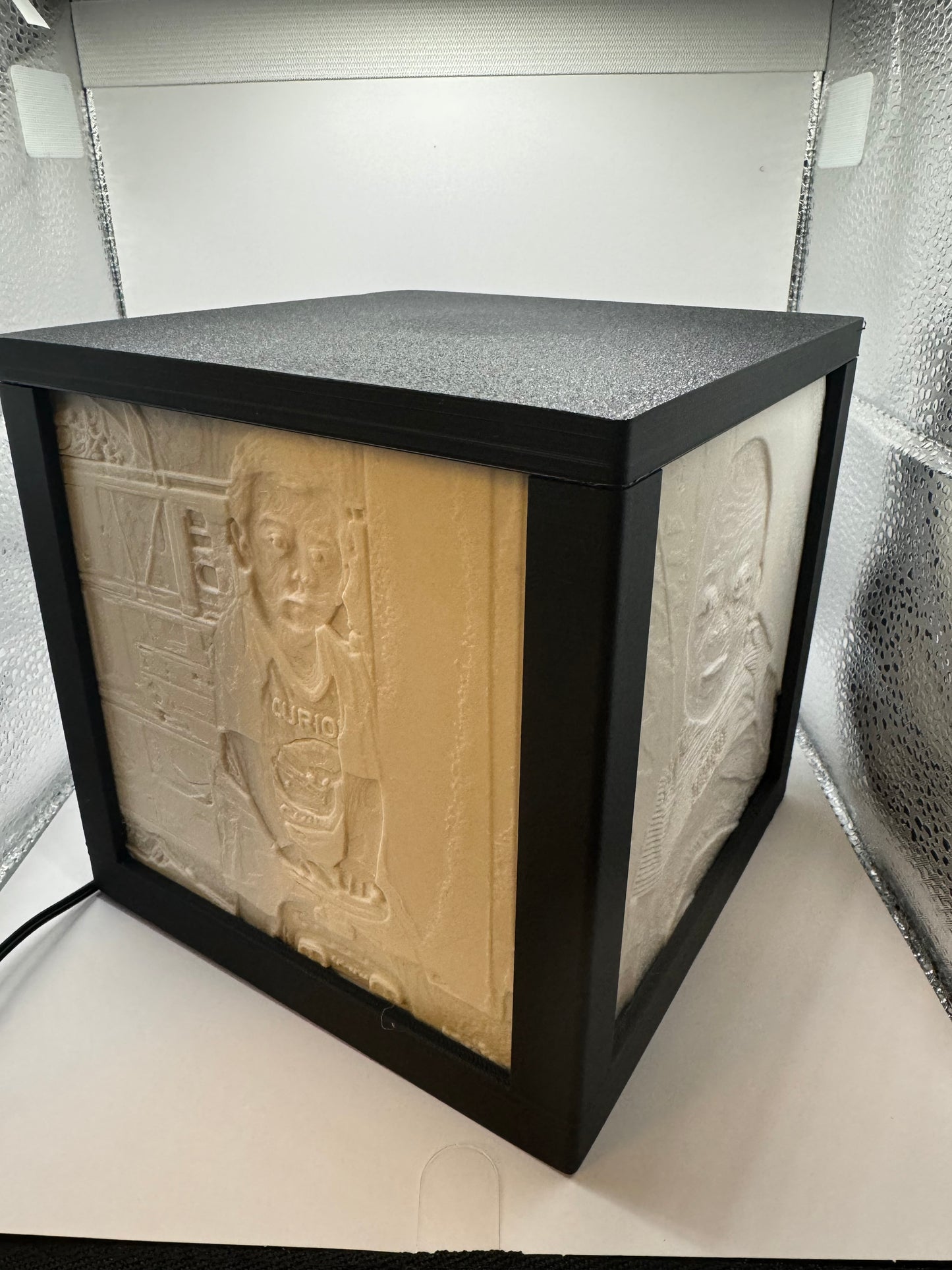 Personalized Lithophane Cube Lamp