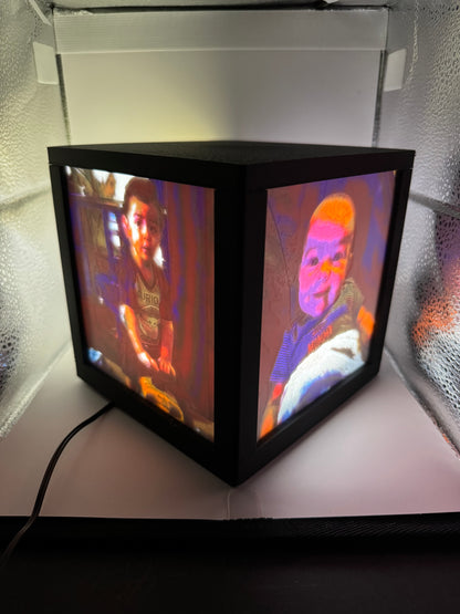 Personalized Lithophane Cube Lamp