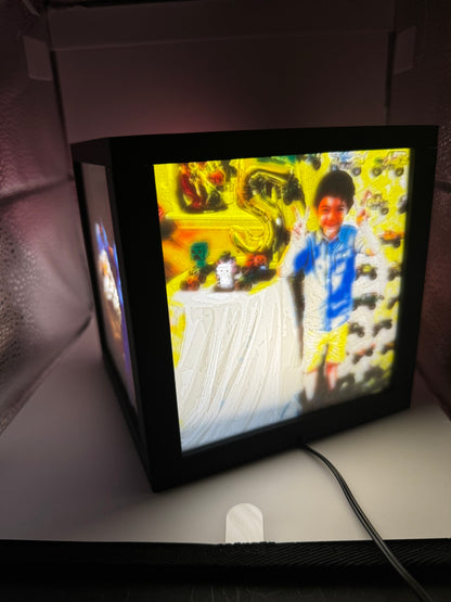 Personalized Lithophane Cube Lamp