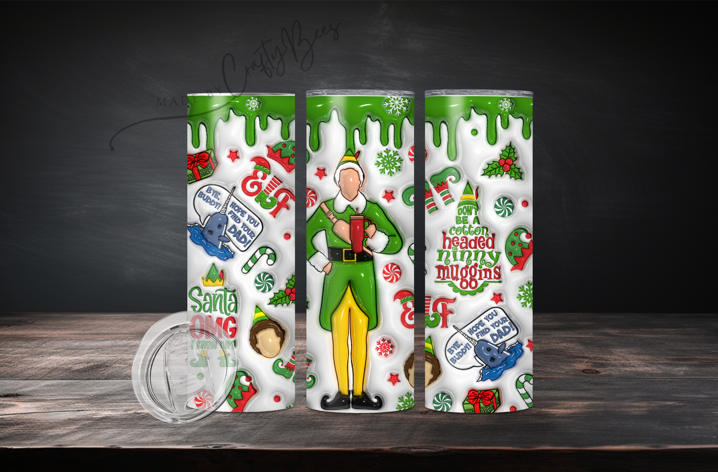 Santa's Helper 20oz Skinny Tumbler