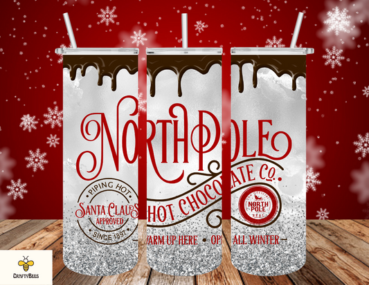 North Pole Hot Cocoa 20oz Skinny Tumbler