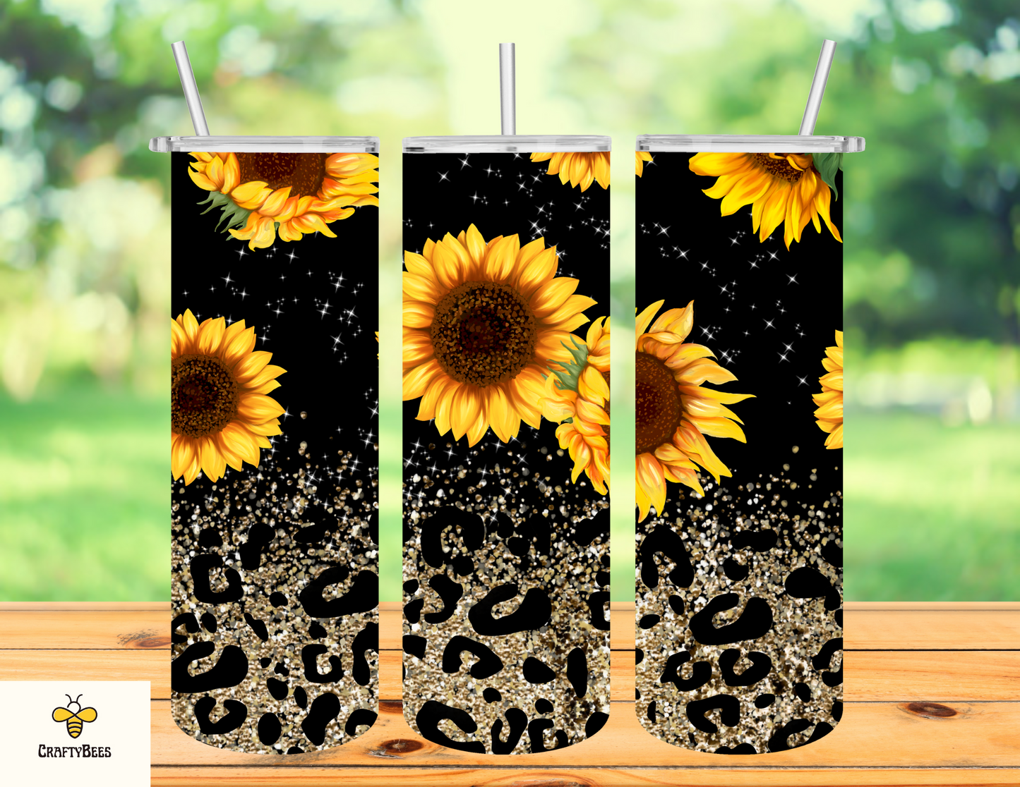 Sunflower Glam 20oz Skinny Tumbler